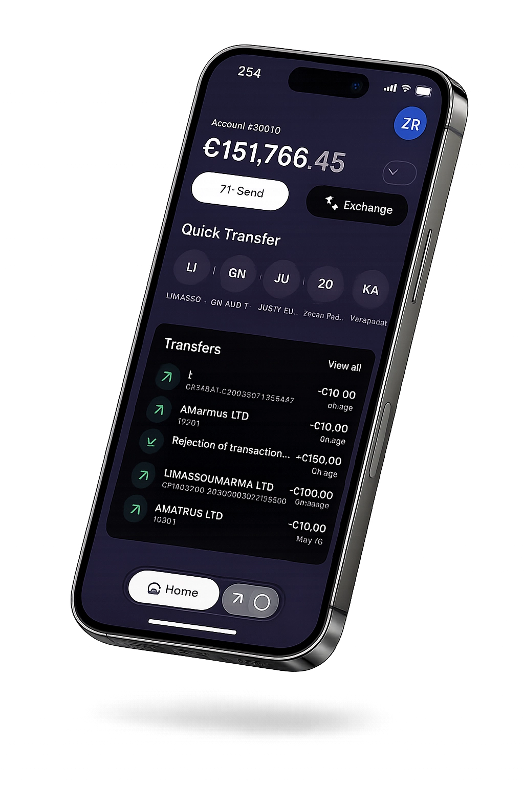 Breinrock mobile app shown on a smartphone